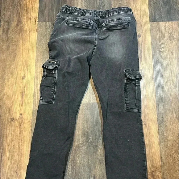 Wonder Nation youth black/grey washed denim cargos size XL (14-16) - Picture 9 of 13
